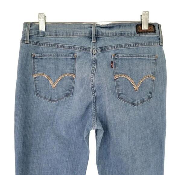 Levis Bootcut Jeans Womens Size 10 Blue Mid Rise Stretch Denim Classic Pockets - Picture 7 of 11
